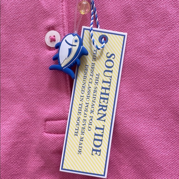 NEW Southern Tide Sea Island logo resort pink polo - Picture 6 of 9